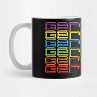 Germany in bright retro colors Mug